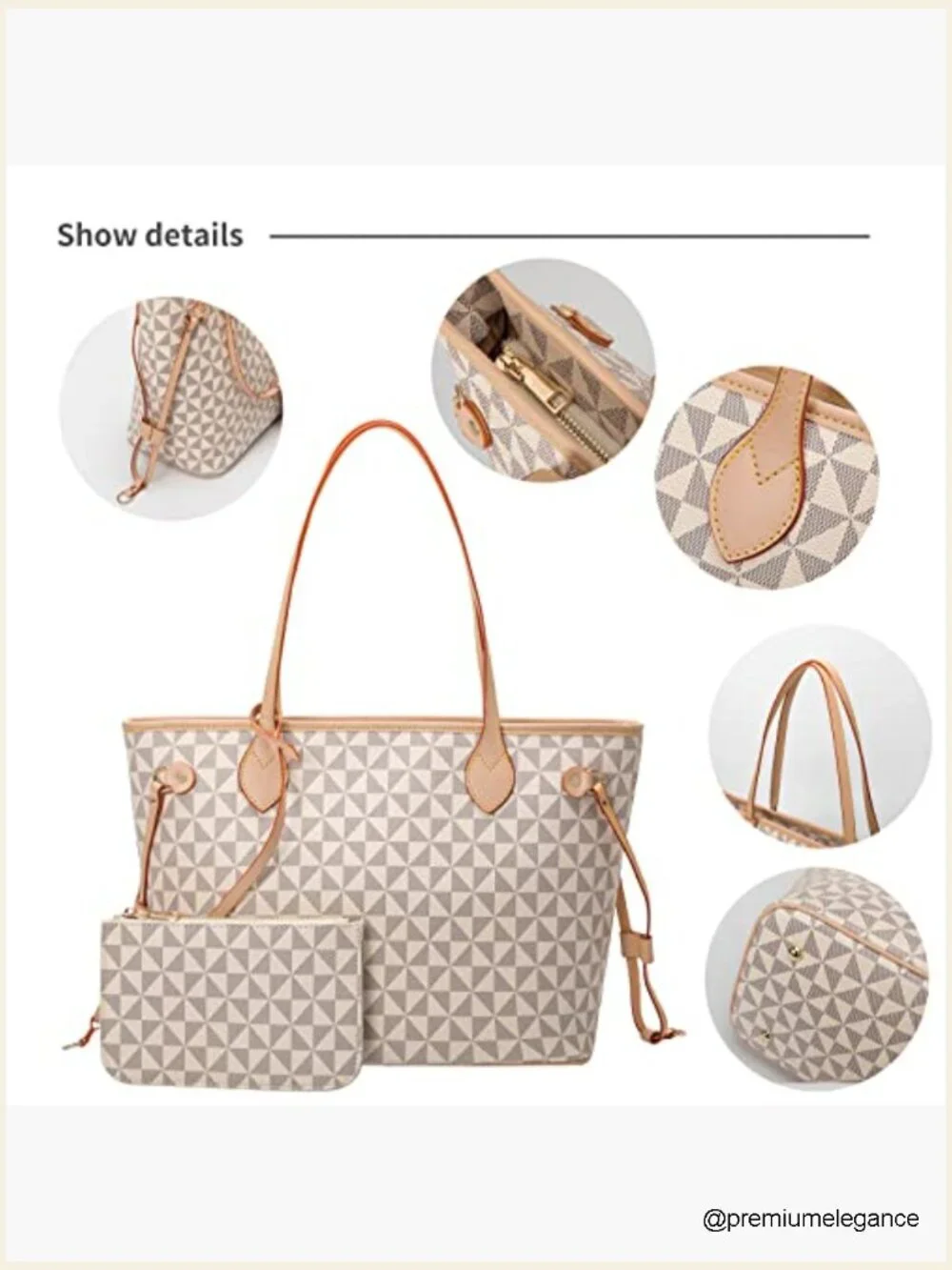 Designer Fashion Satchel Shoulder Bag Set with Wallet